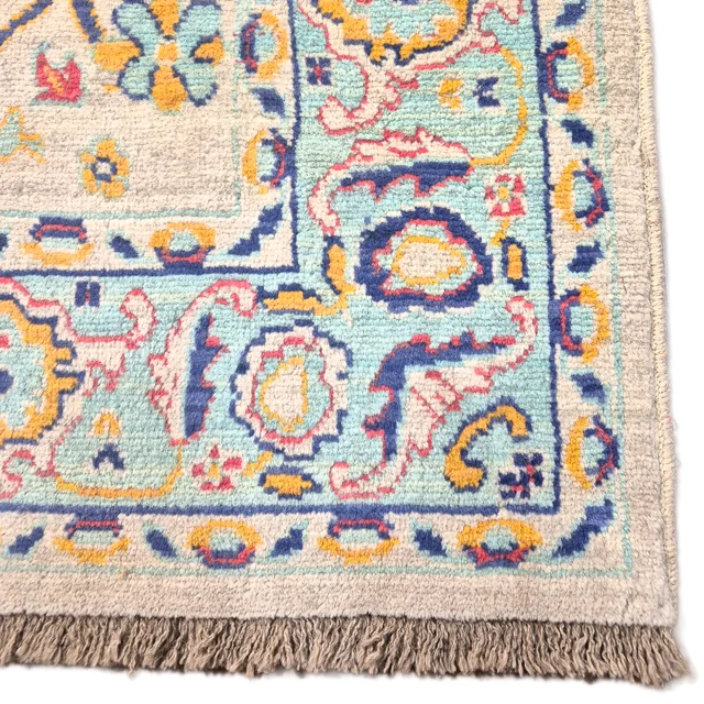فرش سلطان آباد حاشیه فیروزه ای