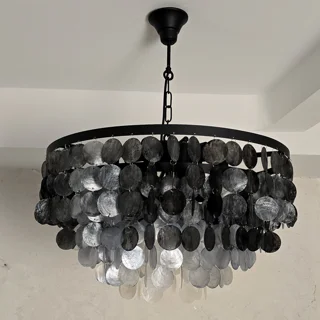 لوستر فریم دایره مدل پله ای با صدف گرد  (دارای رنگ بندی)