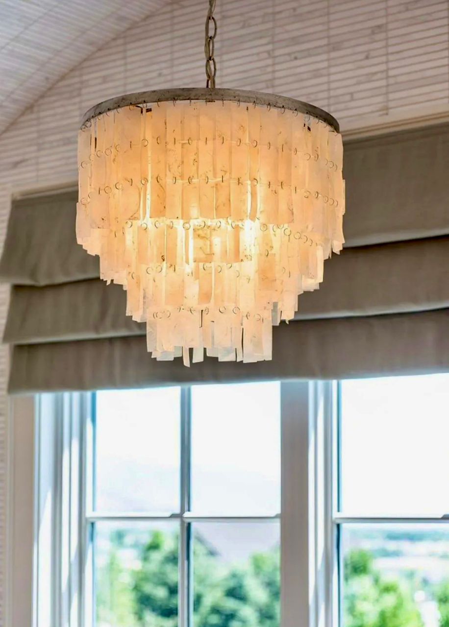 لوستر فریم دایره مدل پله ای با صدف مستطیل