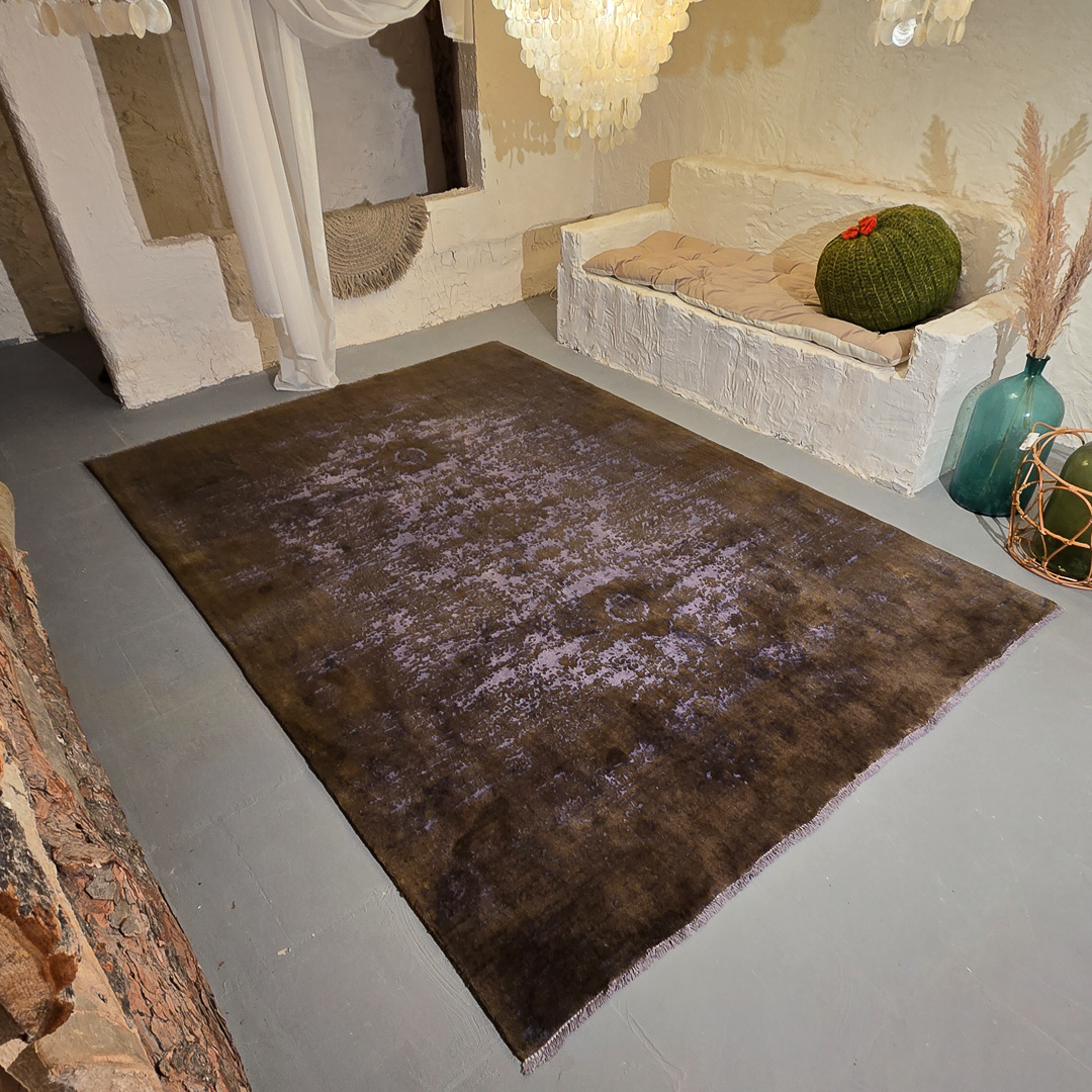 فرش سبزوبنفش