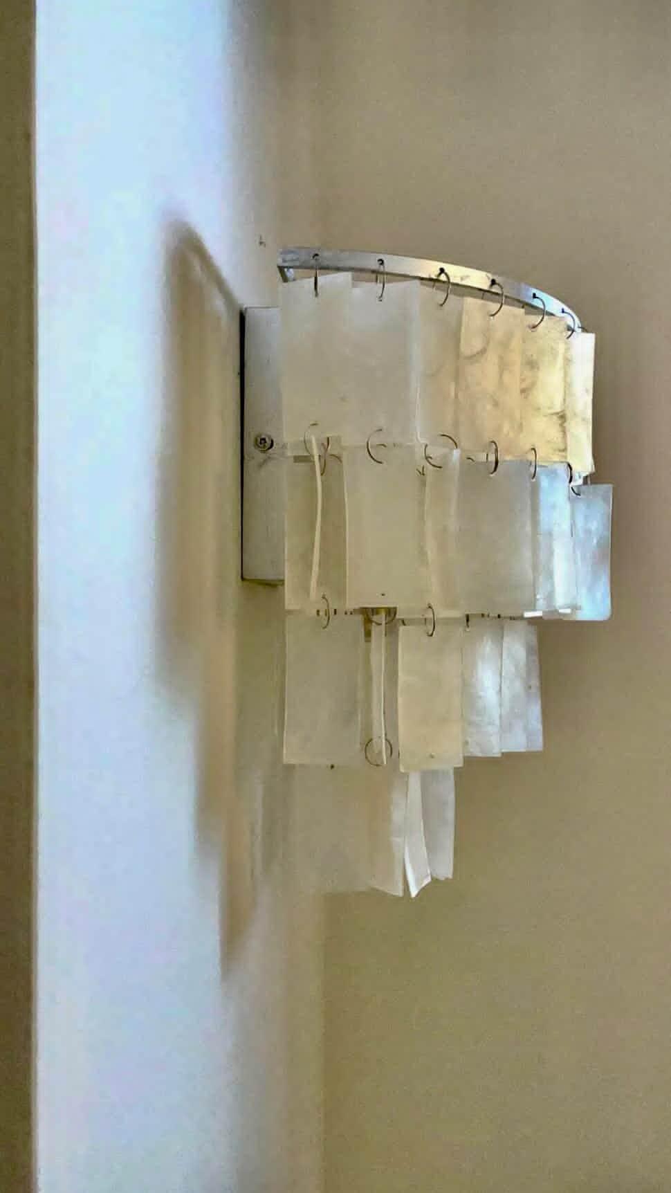 دیوارکوب پله ای با صدف مستطیل