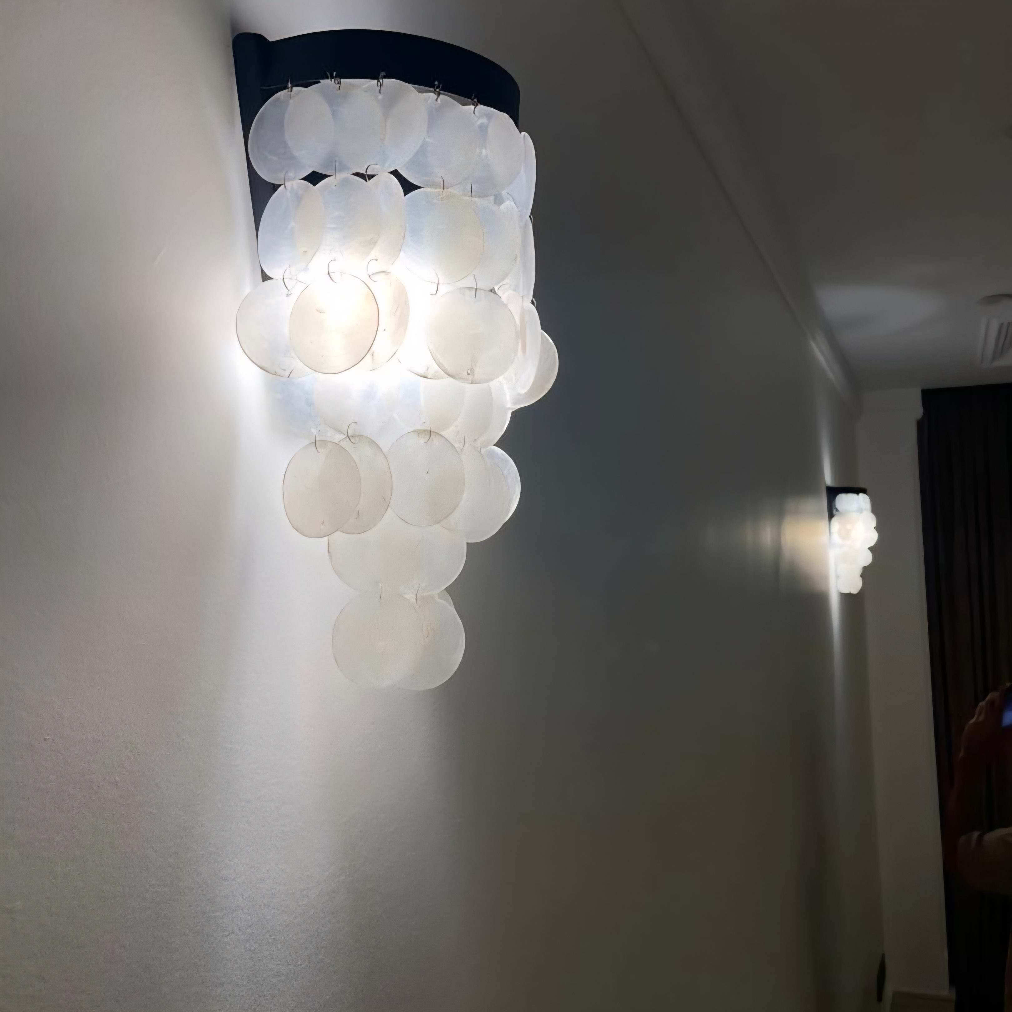 دیوارکوب پله ای با صدف گرد (5سانتی)