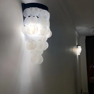 دیوارکوب پله ای با صدف گرد (5سانتی)