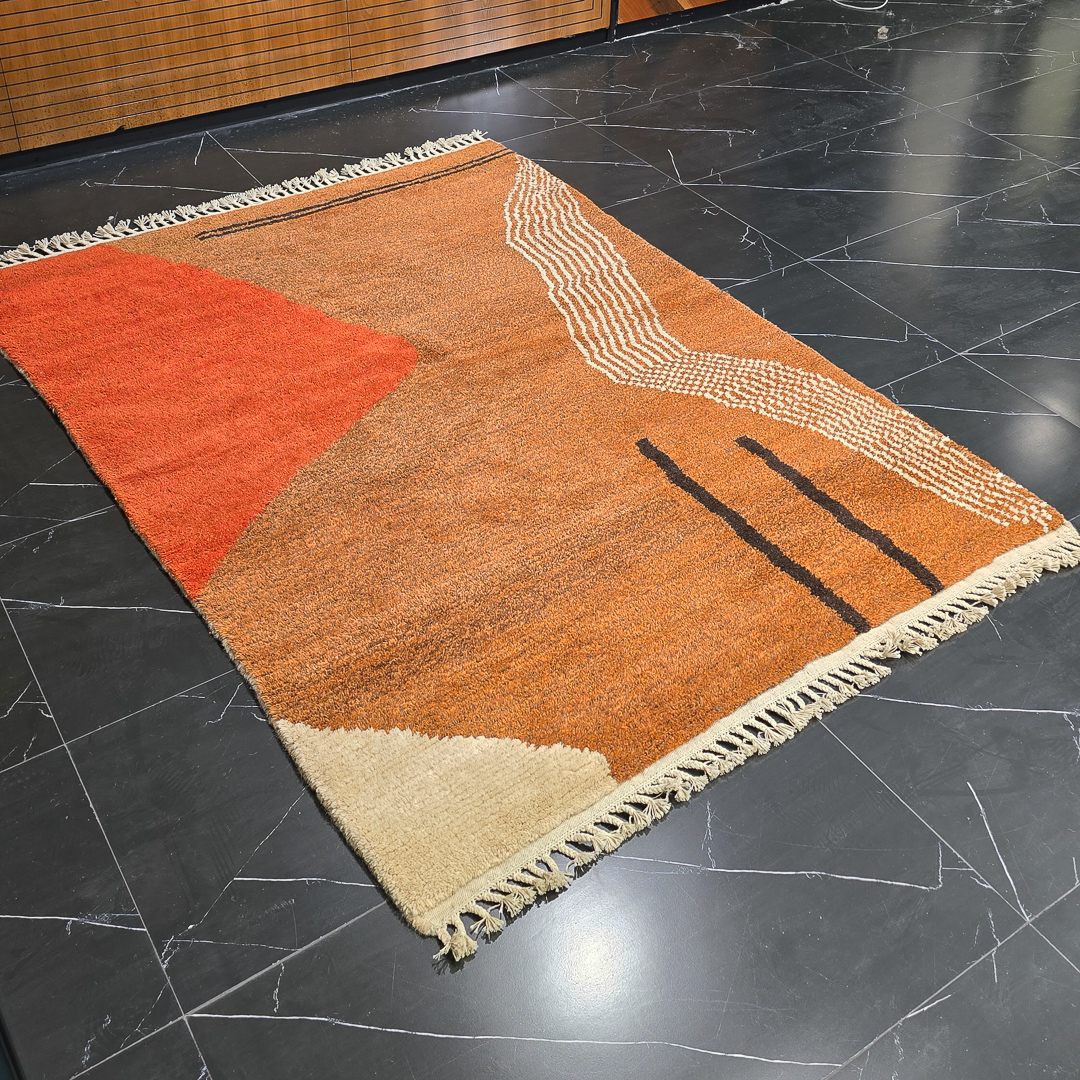 فرش فانتزی نارنجی