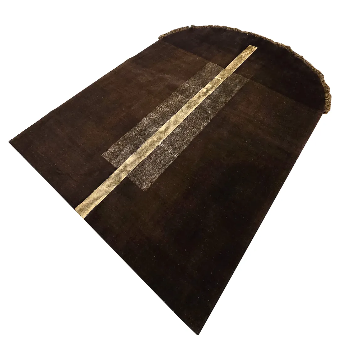 فرش شکلاتی کابانا یک طرف گرد (31417G)