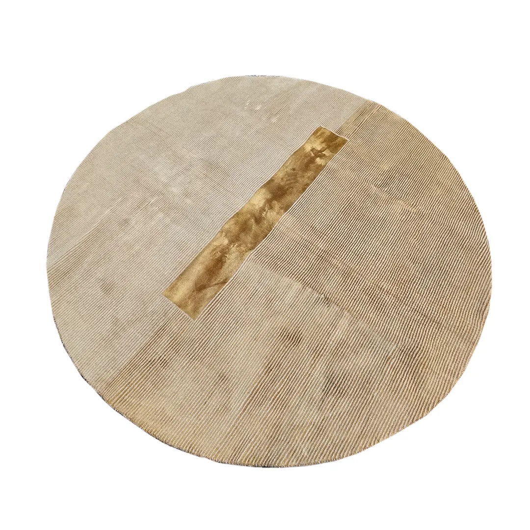 فرش گرد کابانا کرم-طلایی  (31500G)