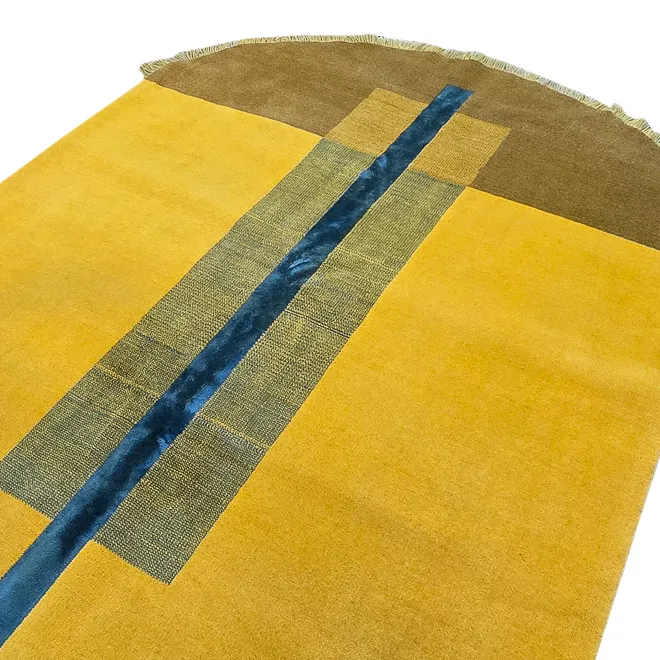 فرش یلوکابانا یک طرف گرد (31643G)