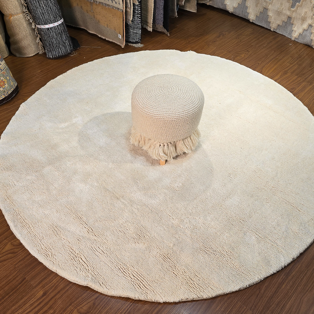 فرش گرد دستبافت ضخیم